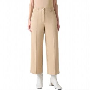 Akris Punto Chiara Crop Wide Leg Trouser Cashew 18